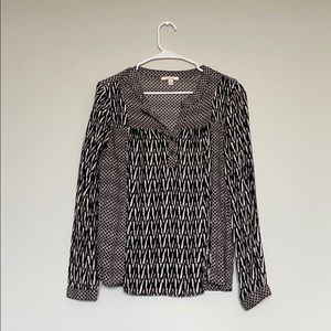 Ella Moss Black and White Quarter Button Down